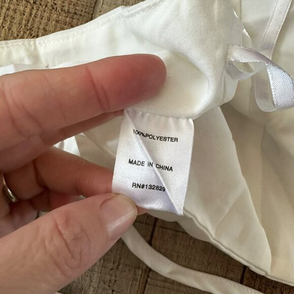 Superdown Revolve Kiya Tie Back rop Top White Wrap Tie Bralette Top L - Picture 7 of 7